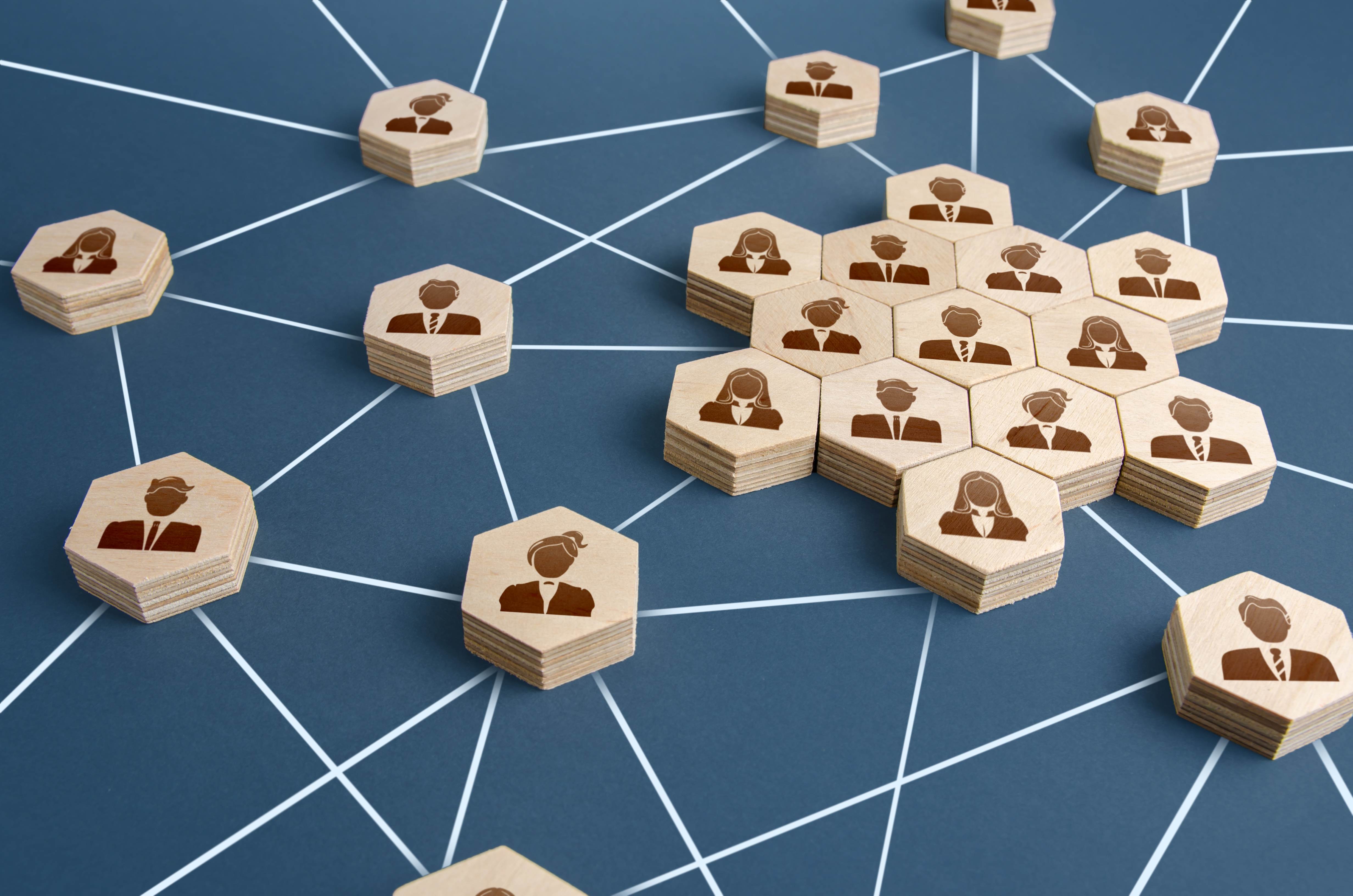Network visualization showing exponential scaling